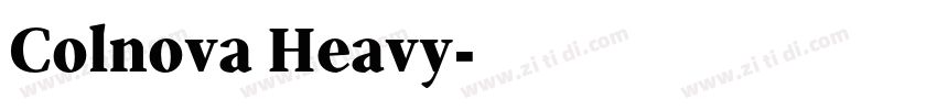 Colnova Heavy字体转换